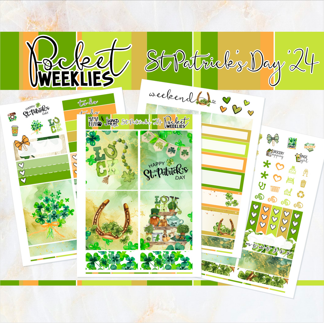 March St Patrick’s Day ’24 - POCKET Mini Weekly Kit Planner stickers