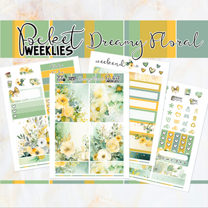 Dreamy Floral - POCKET Mini Weekly Kit Planner stickers