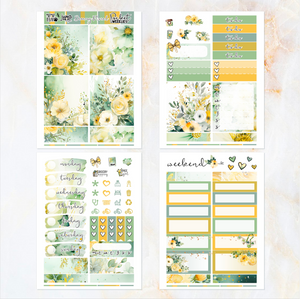 Dreamy Floral - POCKET Mini Weekly Kit Planner stickers