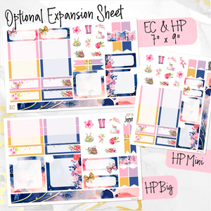April Spring Blush monthly - Erin Condren Vertical Horizontal 7"x9", Happy Planner Classic, Mini & Big