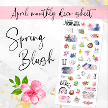 Load image into Gallery viewer, April Spring Blush Deco sheet - planner stickers          (S-109-46)