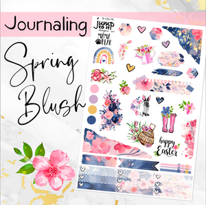 Spring Blush JOURNAL sheet - planner stickers          (S-132-18)