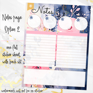 April Spring Blush Notes monthly sticker - Erin Condren Vertical Horizontal 7"x9", Happy Planner Classic, Mini & Big