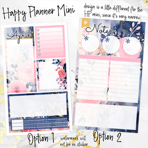 April Spring Blush '24 Notes monthly sticker - Erin Condren Vertical Horizontal 7"x9", Happy Planner Classic, Mini & Big