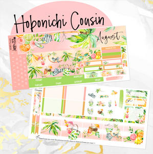 August Sunkissed Summer monthly - Hobonichi Cousin A5 personal planner