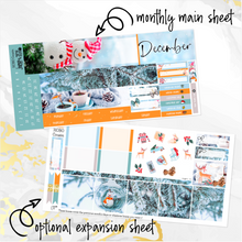 Load image into Gallery viewer, December Winter Bliss monthly - Hobonichi Cousin A5 personal planner