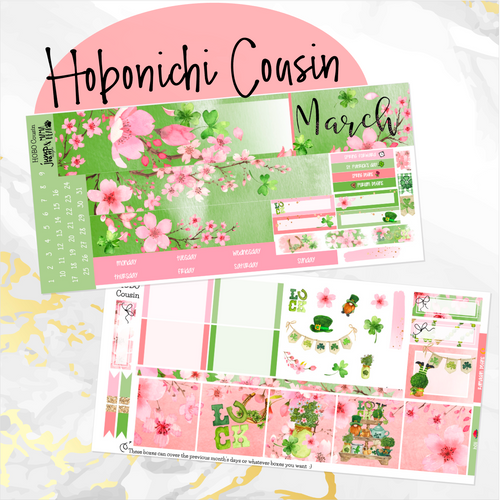 March Spring Dreaming monthly - Hobonichi Cousin A5 personal planner