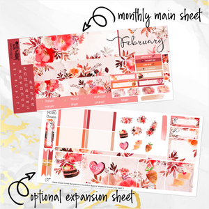 February Hearts Desire monthly - Hobonichi Cousin A5 personal planner