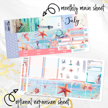 Load image into Gallery viewer, July Sea Treasures monthly - Hobonichi Cousin A5 personal planner