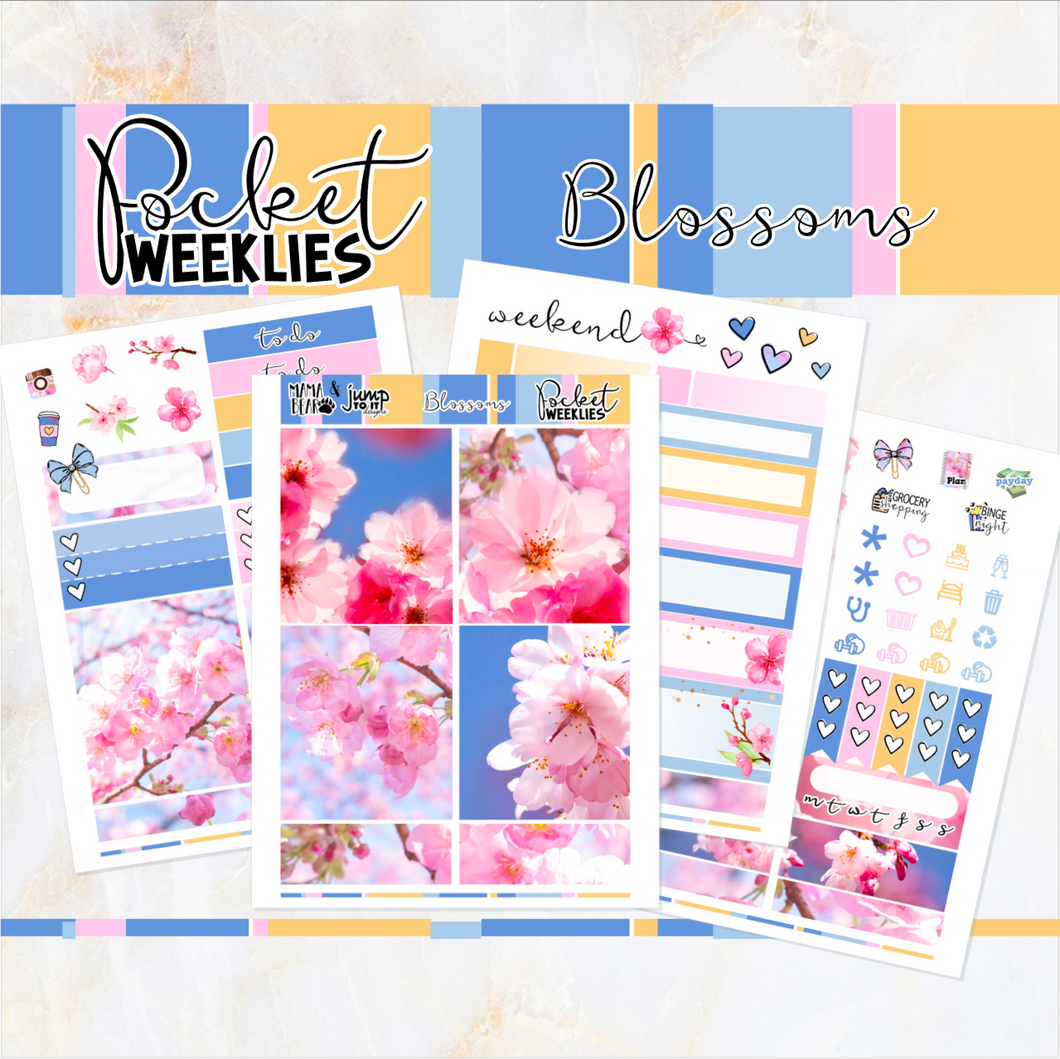 Blossoms - POCKET Mini Weekly Kit Planner stickers