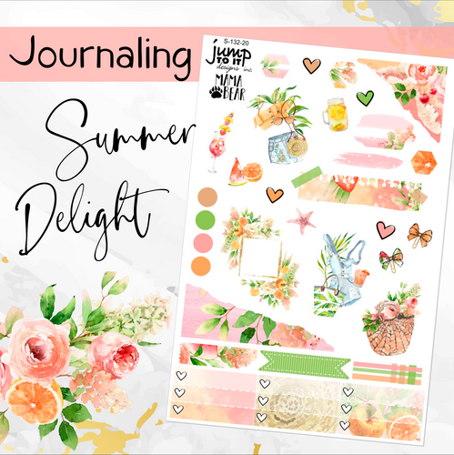June Spring Bouquet JOURNAL sheet - planner stickers          (S-132-20)