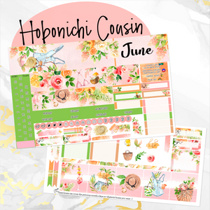 June Summer Delight monthly - Hobonichi Cousin A5 personal planner