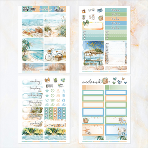 July Beach Days - POCKET Mini Weekly Kit Planner stickers (Copy)