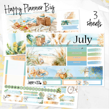 Load image into Gallery viewer, July Beach Days monthly - Erin Condren Vertical Horizontal 7&quot;x9&quot;, Happy Planner Classic, Mini &amp; Big (Copy)