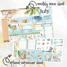 Load image into Gallery viewer, July Beach Days monthly - Hobonichi Cousin A5 personal planner