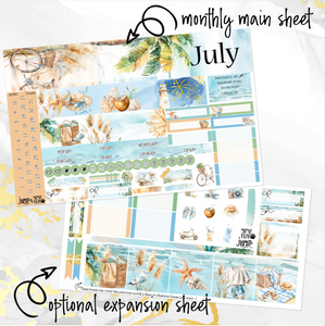 July Beach Days monthly - Hobonichi Cousin A5 personal planner (Copy)