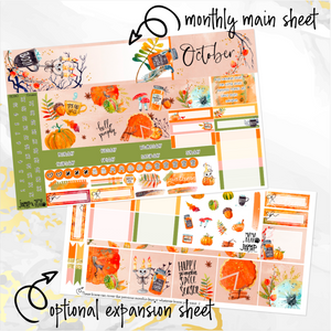 October Pumpkin Spice monthly - Hobonichi Cousin A5 personal planner