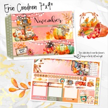 Load image into Gallery viewer, November Thanksgiving Bliss &#39;24 monthly - Erin Condren Vertical Horizontal 7&quot;x9&quot;, Happy Planner Classic, Mini &amp; Big