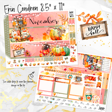 Load image into Gallery viewer, November Thanksgiving Bliss &#39;24 monthly - Erin Condren Vertical Horizontal 7&quot;x9&quot;, Happy Planner Classic, Mini &amp; Big
