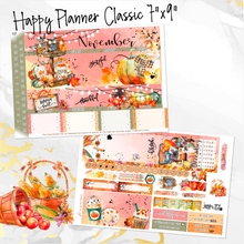 Load image into Gallery viewer, November Thanksgiving Bliss &#39;24 FOILED monthly - Erin Condren Vertical Horizontal 7&quot;x9&quot;, Happy Planner Classic, Mini &amp; Big