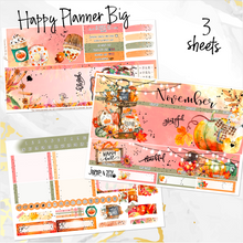 Load image into Gallery viewer, November Thanksgiving Bliss &#39;24 FOILED monthly - Erin Condren Vertical Horizontal 7&quot;x9&quot;, Happy Planner Classic, Mini &amp; Big