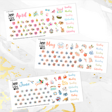 Load image into Gallery viewer, Monthly Planner Kits MINIs - Whole year 12 months Jan - Dec  (S-137 Mini)