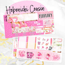 Load image into Gallery viewer, February Valentine Love &#39;24 monthly - Hobonichi Cousin A5 personal planner