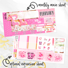 Load image into Gallery viewer, February Valentine Love &#39;24 monthly - Hobonichi Cousin A5 personal planner
