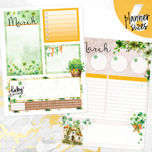 Load image into Gallery viewer, March Shamrock Dreams Notes monthly sticker - Erin Condren Vertical Horizontal 7&quot;x9&quot;, Happy Planner Classic, Mini &amp; Big