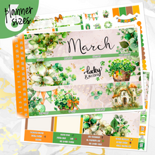 Load image into Gallery viewer, March Shamrock Dreams monthly - Erin Condren Vertical Horizontal 7&quot;x9&quot;, Happy Planner Classic, Mini &amp; Big