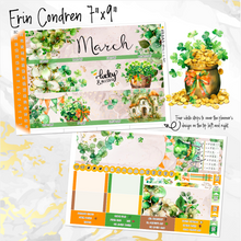 Load image into Gallery viewer, March Shamrock Dreams monthly - Erin Condren Vertical Horizontal 7&quot;x9&quot;, Happy Planner Classic, Mini &amp; Big