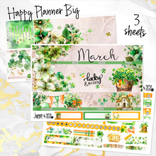 Load image into Gallery viewer, March Shamrock Dreams monthly - Erin Condren Vertical Horizontal 7&quot;x9&quot;, Happy Planner Classic, Mini &amp; Big