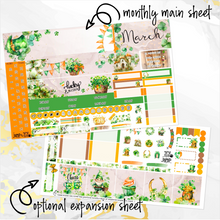 Load image into Gallery viewer, March Shamrock Dreams monthly - Hobonichi Cousin A5 personal planner