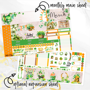 March Shamrock Dreams monthly - Hobonichi Cousin A5 personal planner