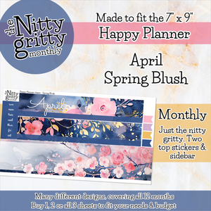 April Spring Blush - The Nitty Gritty Monthly - Happy Planner Classic