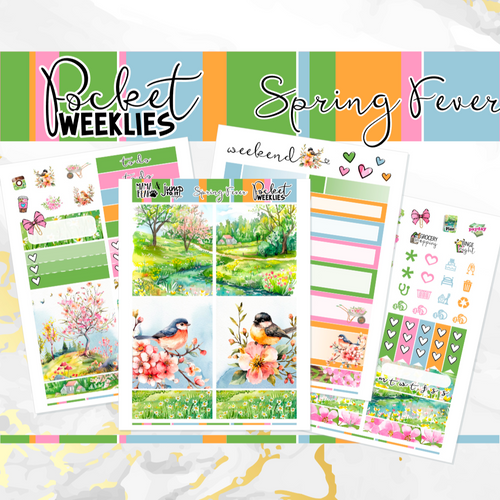 April Spring Fever - POCKET Mini Weekly Kit Planner stickers