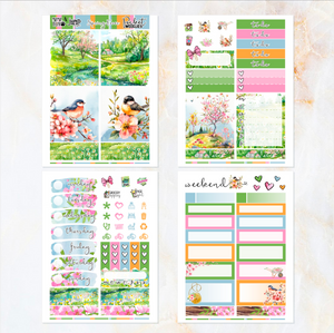April Spring Fever - POCKET Mini Weekly Kit Planner stickers