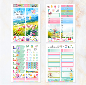 May Wild Flowers - POCKET Mini Weekly Kit Planner stickers