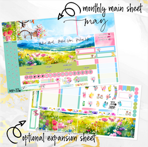 May Wild Flowers monthly - Hobonichi Cousin A5 personal planner