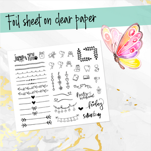 May Wild Flowers FOILED monthly - Hobonichi Cousin A5 personal planner