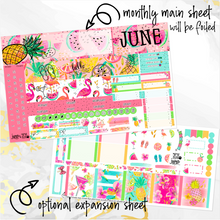 Load image into Gallery viewer, June Hello Summer FOILED monthly - Hobonichi Cousin A5 personal planner