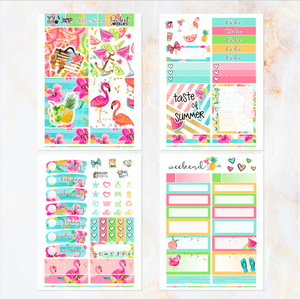 Hello Summer - POCKET Mini Weekly Kit Planner stickers
