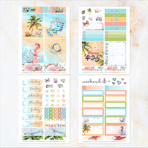 July Lazy Days - POCKET Mini Weekly Kit Planner stickers