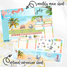 Load image into Gallery viewer, July Lazy Days monthly - Hobonichi Cousin A5 personal planner