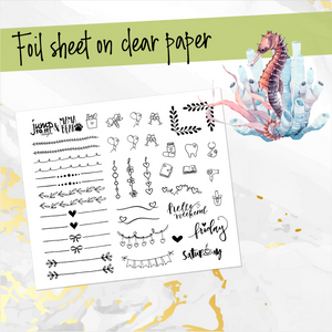 July Lazy Days FOILED monthly - Hobonichi Cousin A5 personal planner