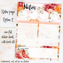 Load image into Gallery viewer, September Harvest Blush Notes monthly sticker - Erin Condren Vertical Horizontal 7&quot;x9&quot;, Happy Planner Classic, Mini &amp; Big