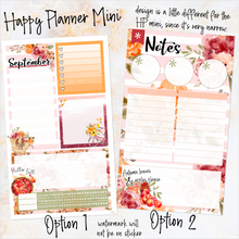 Load image into Gallery viewer, September Harvest Blush Notes monthly sticker - Erin Condren Vertical Horizontal 7&quot;x9&quot;, Happy Planner Classic, Mini &amp; Big