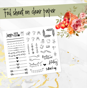 September Harvest Blush FOILED monthly - Hobonichi Cousin A5 personal planner