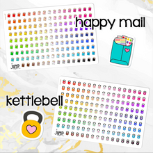 Load image into Gallery viewer, Functional Icon planner stickers -Asterisk, Balloons, Clothesline, Coffee, Computer, Doctor, Email, Fork/knife, Gift, Grocery bag, Hair dryer, Happy mail, Kettlebell, Laundry basket, Paper clip, Paw print, Planner, Prescription, Tooth, Trash (S-113)