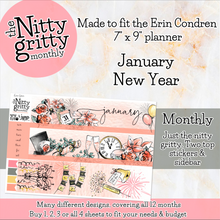 Load image into Gallery viewer, January New Year ’23 - The Nitty Gritty Monthly - Erin Condren Vertical Horizontal